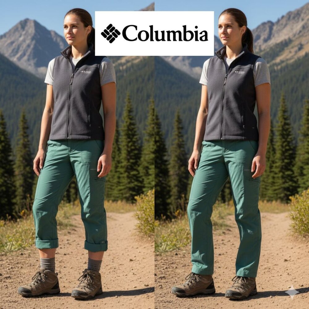 Columbia PFG Aruba Roll-Up Cargo Pants for Outdoor Adventures Size 4